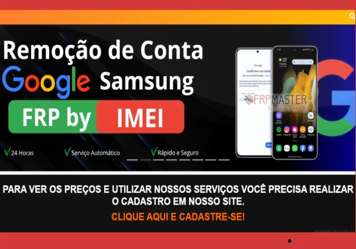  FRP Master é um servidor online especializado em remoção de Conta Google