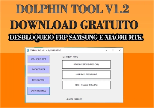 Interface da Dolphin Tool V1.2 mostrando módulos ADB e MTK